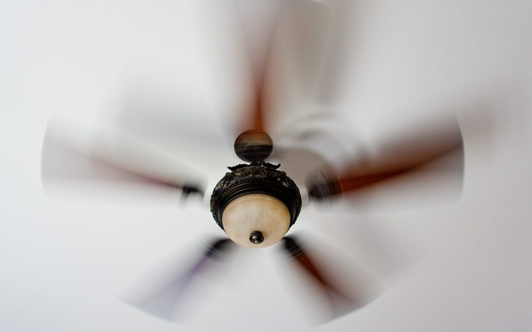 reduce cooling costs by using ceiling fans to circulate the air
