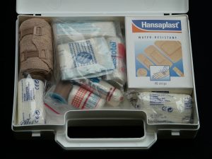 a first aid kit contains home safety essentials