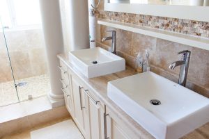 winter home improvement includes installing a new bathroom faucet